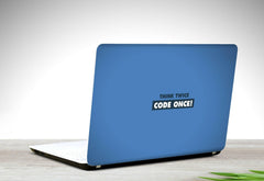 Think Again Code Once Programming Laptop Back Skin - ValueBox