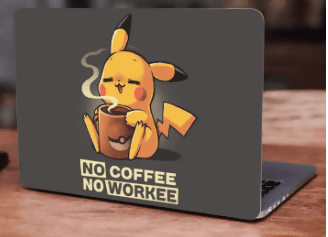 No Coffee No Workee Laptop Skin Vinyl Sticker Decal, 12 13 13.3 14 15 15.4 15.6 Inch Laptop Skin Sticker Cover Art Decal Protector Fits All Laptops - ValueBox