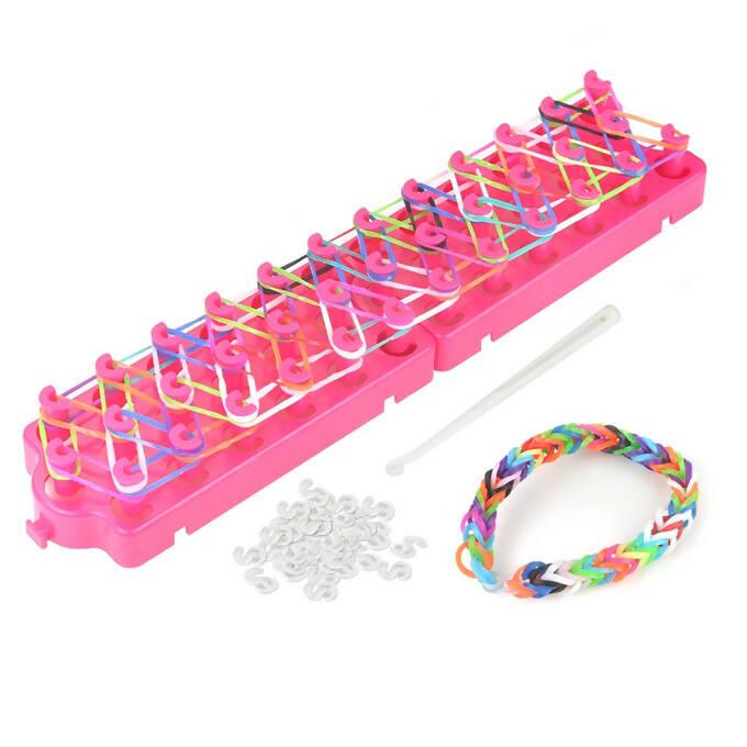 Loom Rubber Bands Bracelet Kit With Premium Quality Accessories - 6 Unique Bright Color Bands, Refill Kit for Girls & Boys