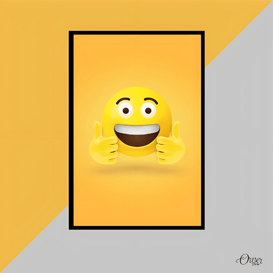 Painting Canvas Style Thumbs Up canvas painting | Emoji Wall Art - ValueBox