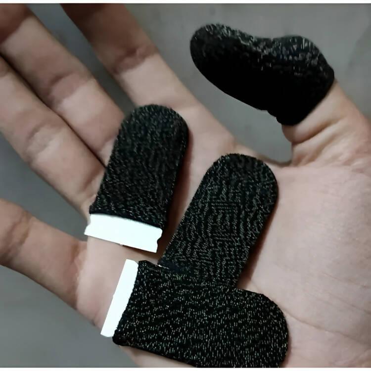 2 Pair / 4 Glove PubgFinger Sleeves for Gaming Mobile , mobile shopingGame Controllers Finger Thumb Sleeves Set, Anti-Sweat Breathable Seamless Touchscreen Finger Covers Silver Fiber for ebook reading, touch secreen, tablets working Phone Games PUBG - ValueBox