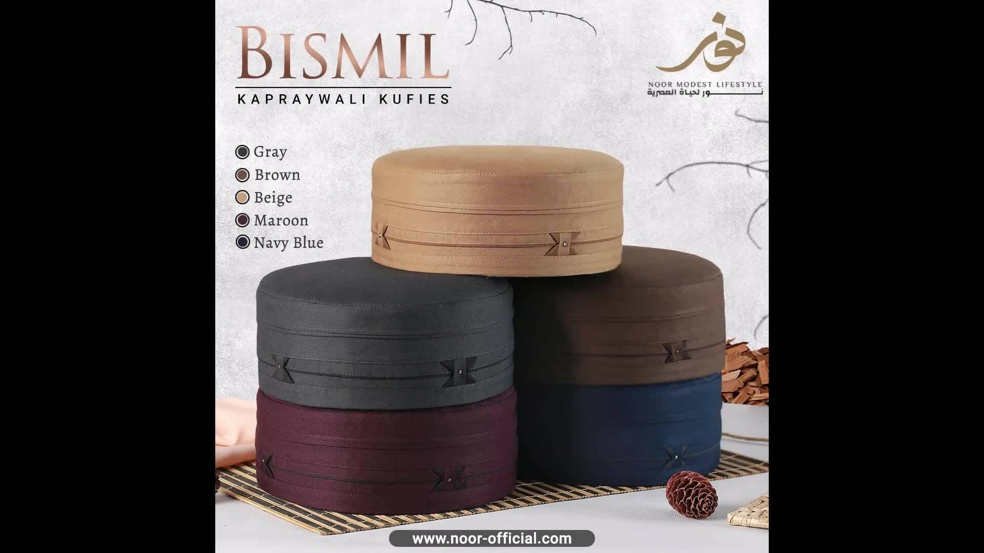 Premium Quality Bismil Koofi Prayer Cap Namaz Topi Islamic Hat For Men - ValueBox