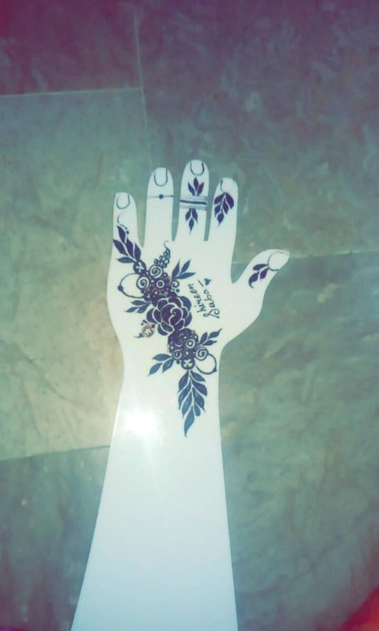 HENNA ART Reusable Acrylic Hand for Mehndi Practice(White) - ValueBox