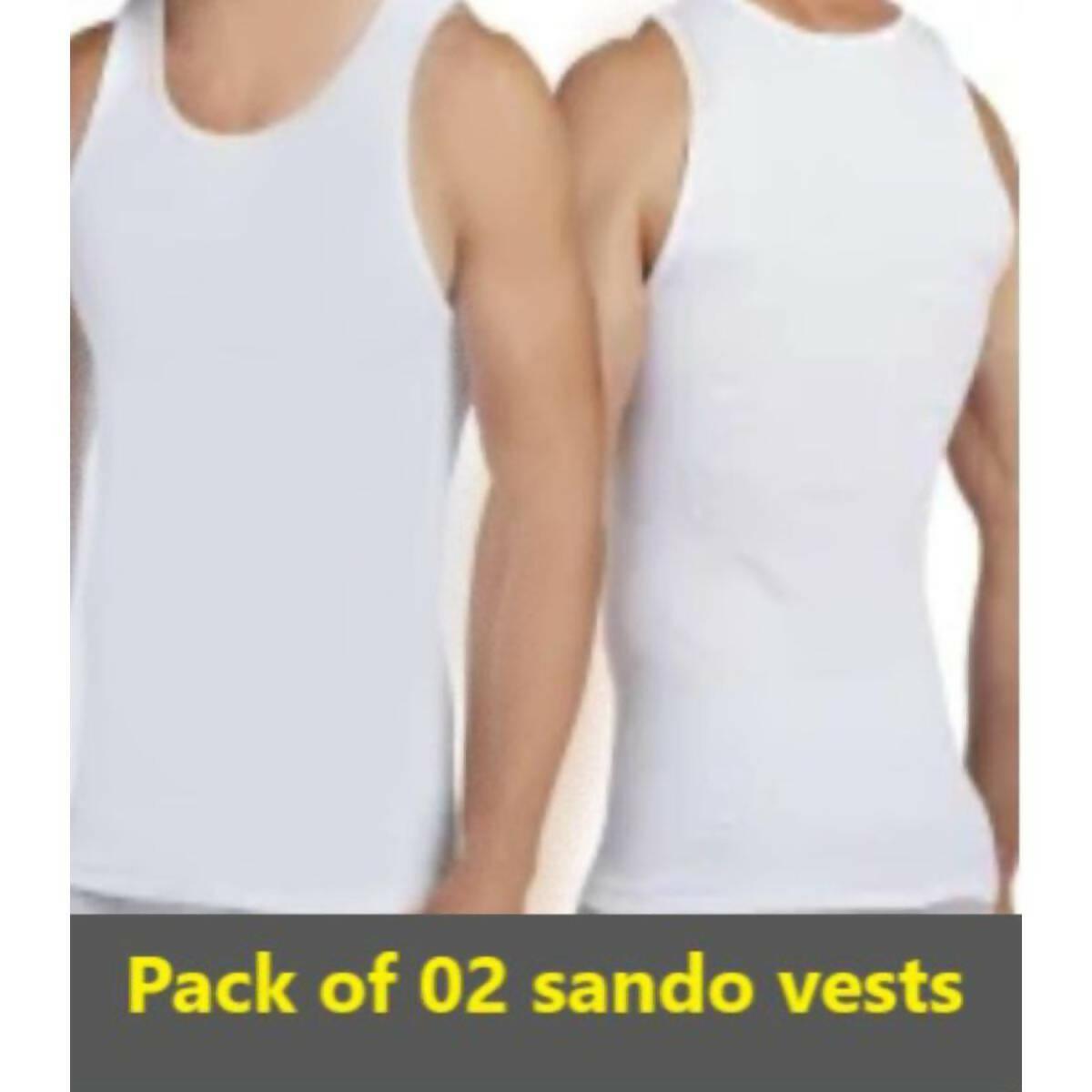 Pack of 02 sando vest! Men's sleeveless Banyan - ValueBox