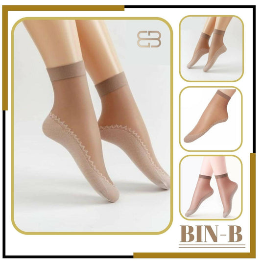 Pack of 2 Pairs Velvet Silk Socks For Women