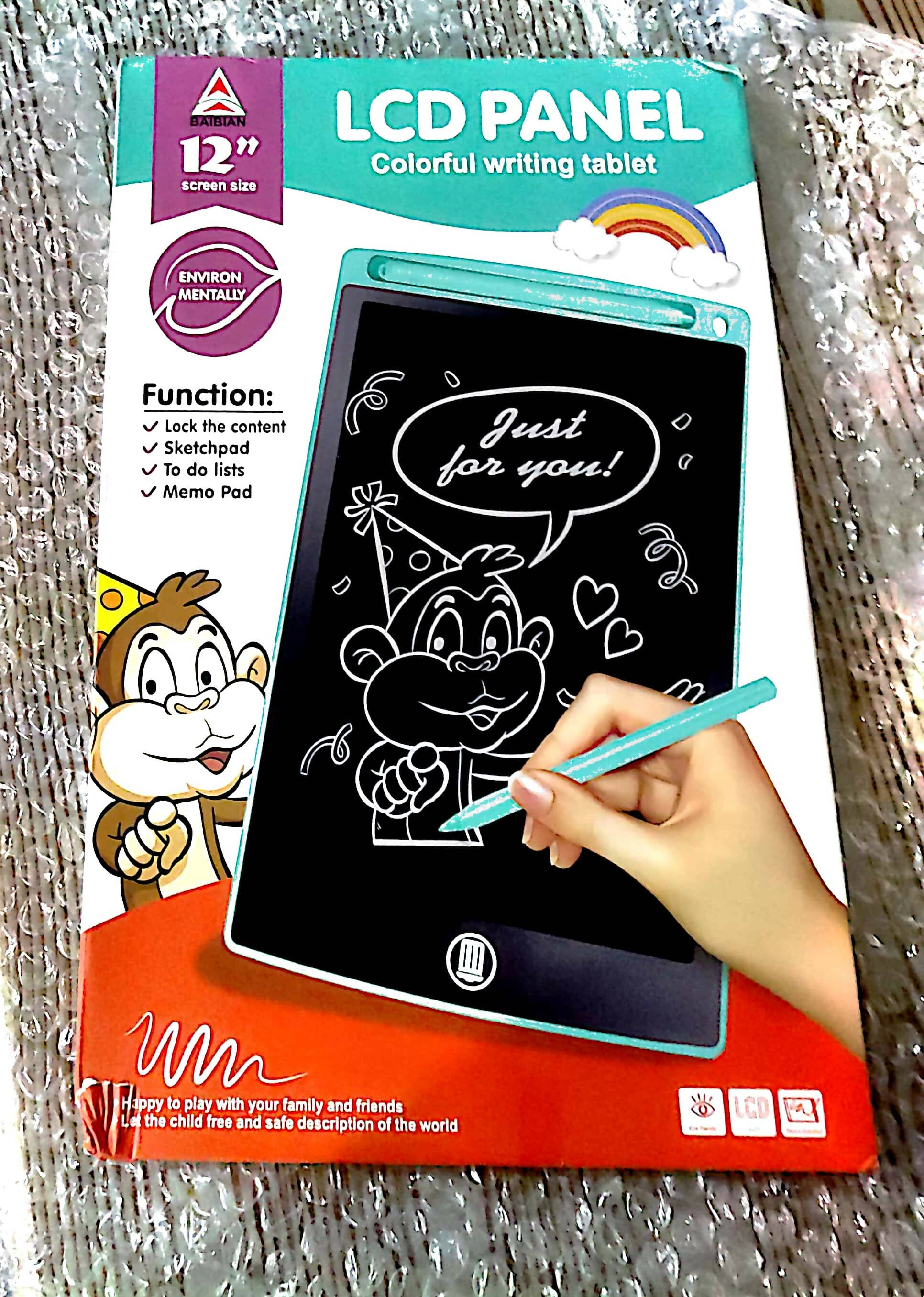 LCD Writing Tablet 12 Inch Colorful Electronic Writing Drawing Pads Doodle Board for Kids Boys Girls