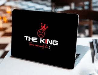There-can-only-be-one-king Laptop Skin Sticker Decal 12" 13" 13.3" 14" 15" 15.4" 15.6 Inch Laptop Universal Netbook Pc Notebook Vinyl Reusable Skin Sticker Cover Art Decal Case Protector Personalized, Teal Turquoise Marble - ValueBox