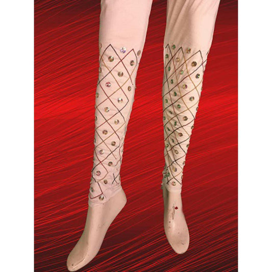 Ladies Tights high Stretch Leggings white Color - Trousers