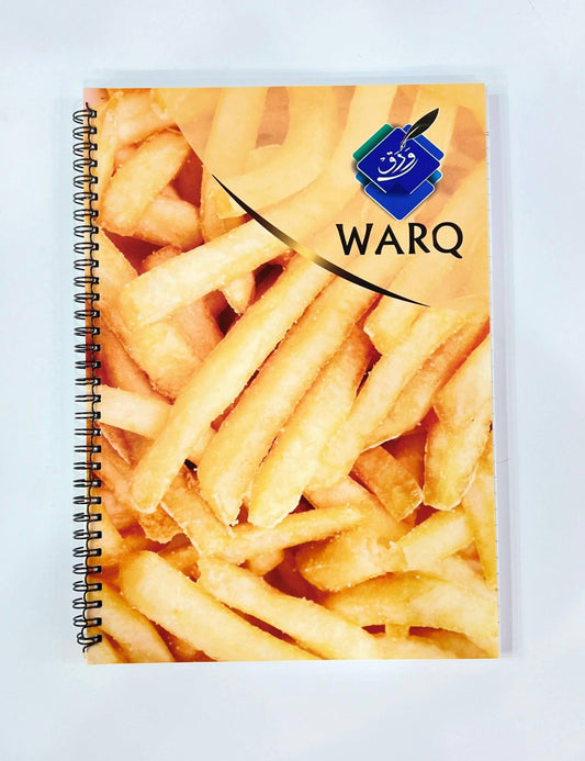 WARQ SPIRAL NOTEBOOK A4 SIZE IMPORTED PAPER ( FRENCH FRIES ) - ValueBox