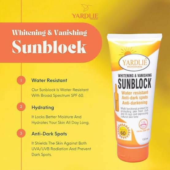 Yardlie Professional Sun Block Cream for All ages - ValueBox