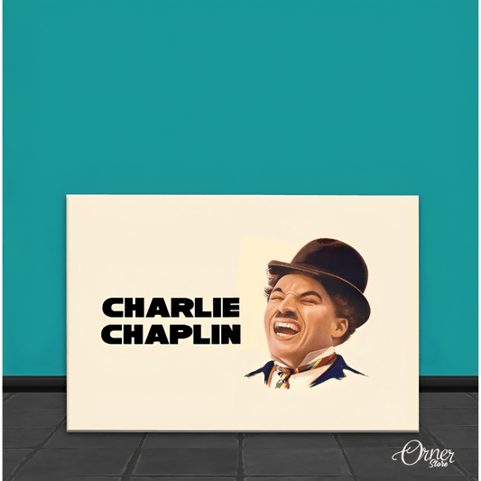 Charlie Chaplin Laughing Face Poster | Celebrities Poster Wall Art - ValueBox