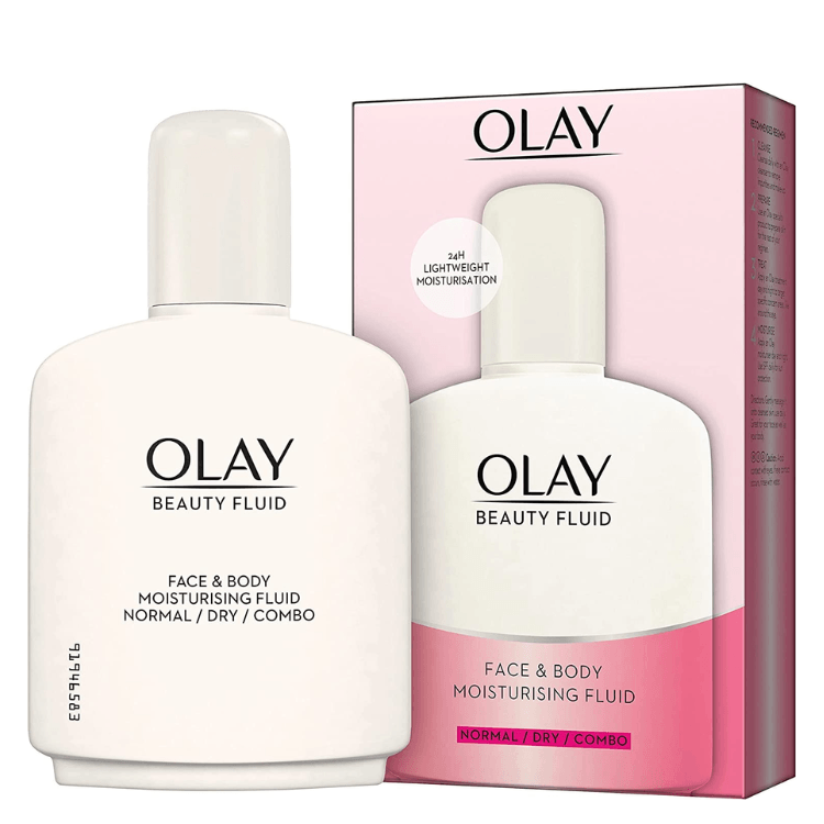 Olay Beauty Fluid Face And Body Moisturiser, With Glycerin And Hyaluronic Acid 200ml