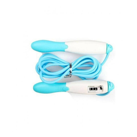 Gym Fitness Workout Skipping Rope With Counter - Blue - ValueBox