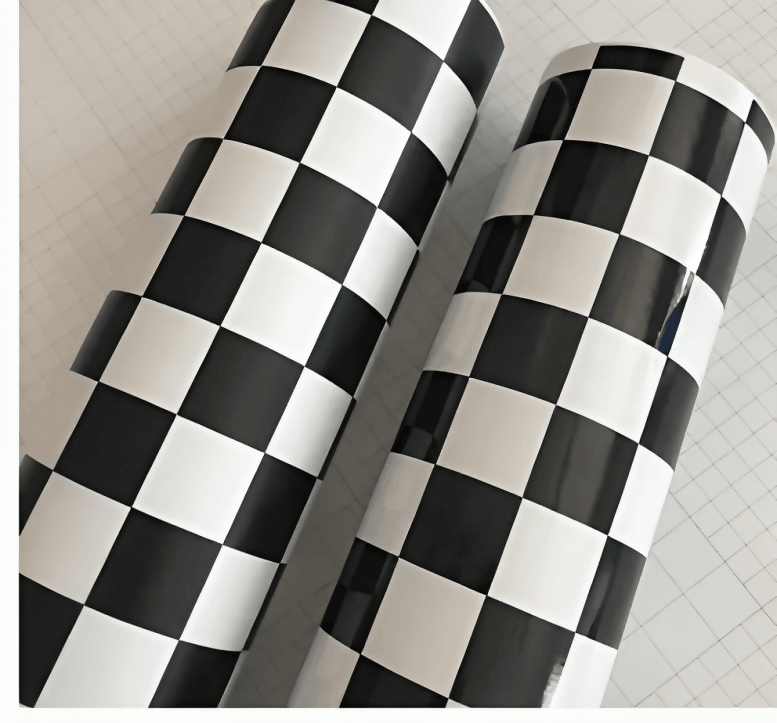 150x30CM Glossy Racing Sport Black White Checkered Flag Sticker Vinyl Film Adhesive Car Bike Motorcycle Laptop mobile Decal Car Wrap - ValueBox