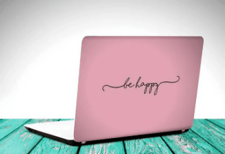 Be Happy Quote Laptop Skin Vinyl Sticker Decal, 12 13 13.3 14 15 15.4 15.6 Inch Laptop Skin Sticker Cover Art Decal Protector Fits All Laptops - ValueBox