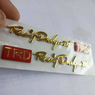 TRD Racing Development 3D Sticker Golden Color 2 pcs