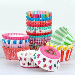 Paper Cake Cups Baking Muffin Paper Cups, for Spring Birthday Easter Holiday and Party Decorations