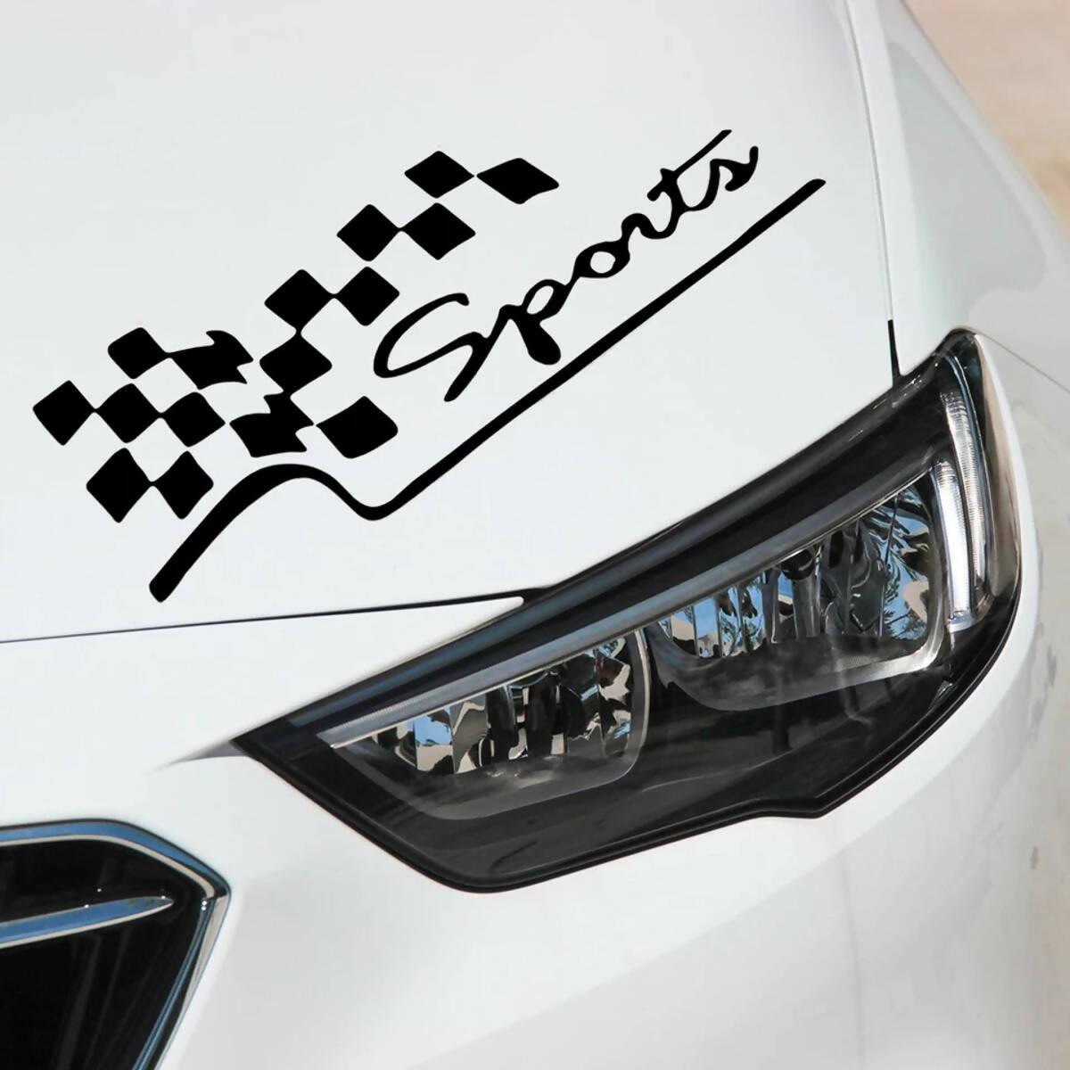 Sports (Black) Bonnet Sticker - ValueBox