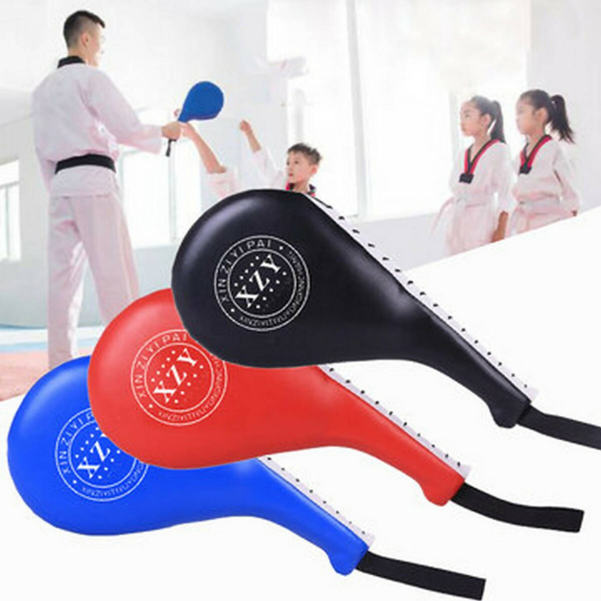 Taekwondo Double Kick Pad Target Tae Kwon Do Karate Kickboxing Training Gear Boxing Target Boxing Training for Adult/Child - Type A