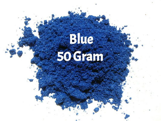 50 Gram Blue Mica Pearl Pigment Powder Epoxy Resin Blue Color