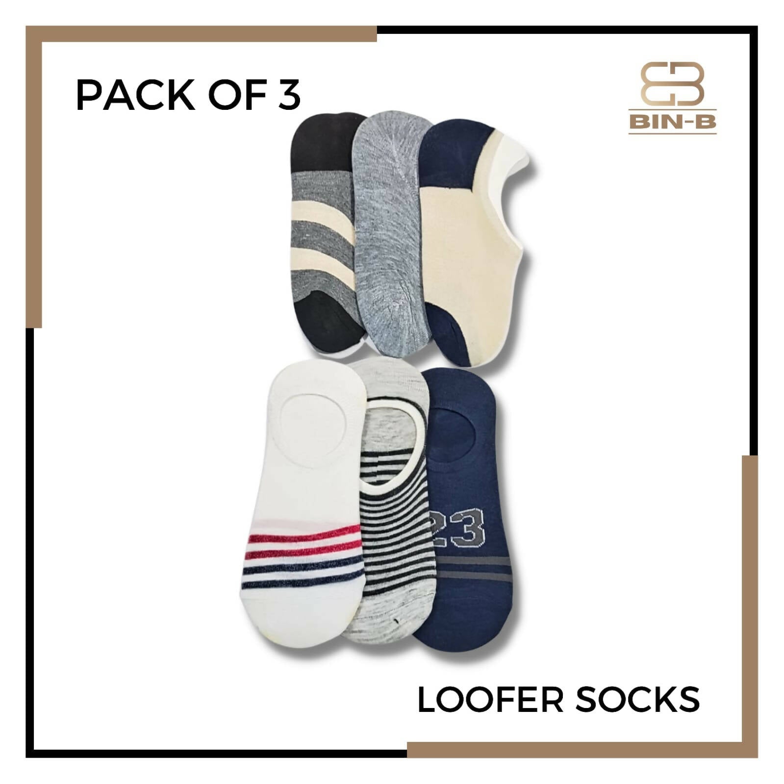 Pack OF 3 & 6 Pairs| Loafer Socks For Men Women