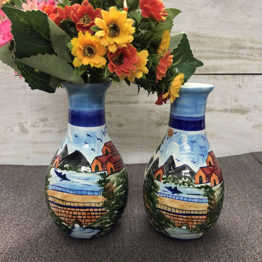 Bottle style small house vase