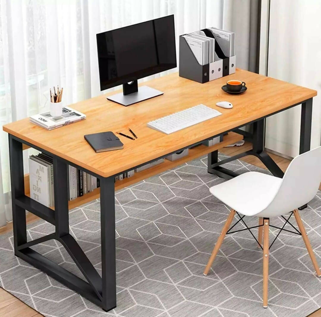 Home & Office Modern Desk With Shelves