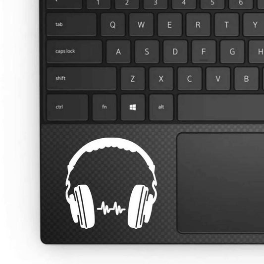 Headphone heart beat Laptop Sticker Decal, Car Stickers, Wall Stickers High Quality Vinyl Stickers by Sticker Studio - ValueBox