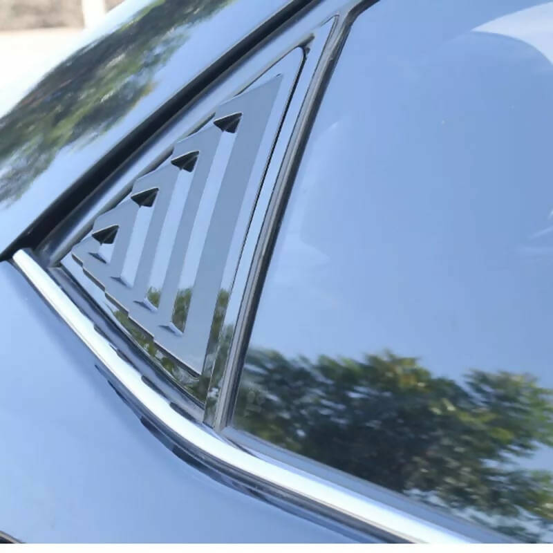 Toyota Corolla Bright Black Side Window Louver Shutter Cover Trim