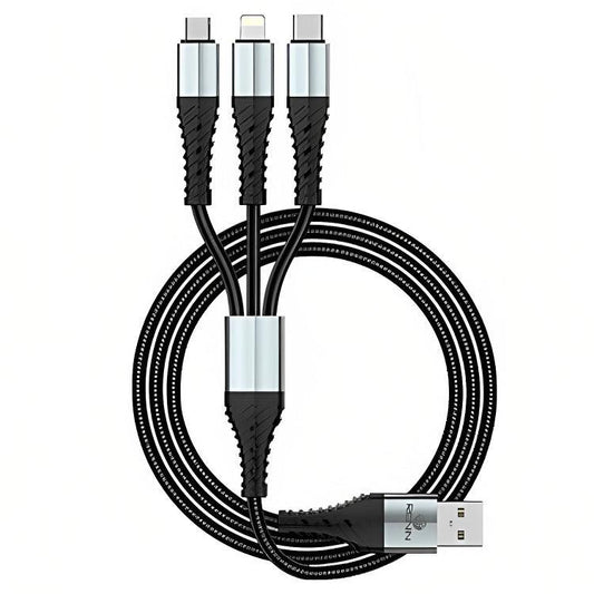 R-305 3 In 1 Durable Braided Cable Usb-c