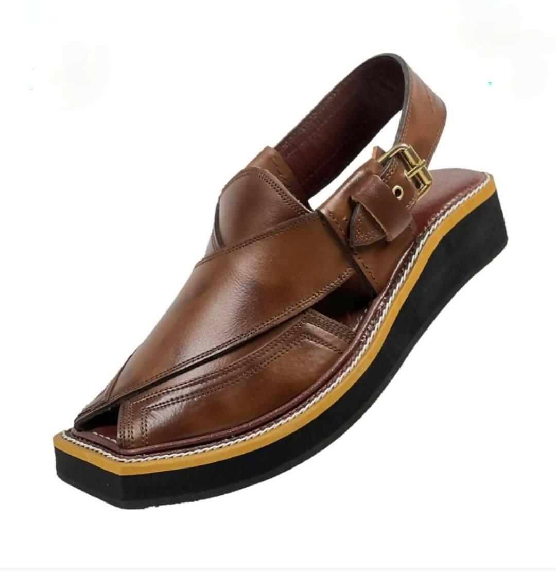 Kaptaan Chappal – Gents – Genuine Leather – Black AND Brown– Soft Insole - ValueBox