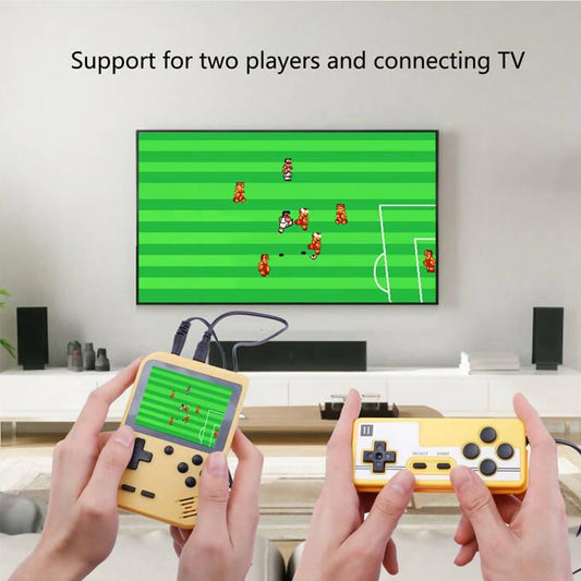 SUP Game Box Plus Rechargeable Battery Portable Game Console Support TV Connection & 2 Players Toy for Kids - Yellow - ValueBox