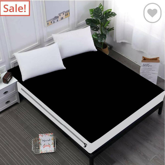 Waterproof mattress cover with zipper 6 sided safety