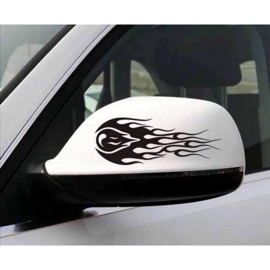 2Pcs Flames Stickers (Black) - ValueBox