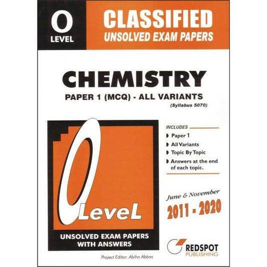 O LEVEL CLASSIFIED CHEMISTRY P1 (ALL VARIANTS) Redspot - ValueBox