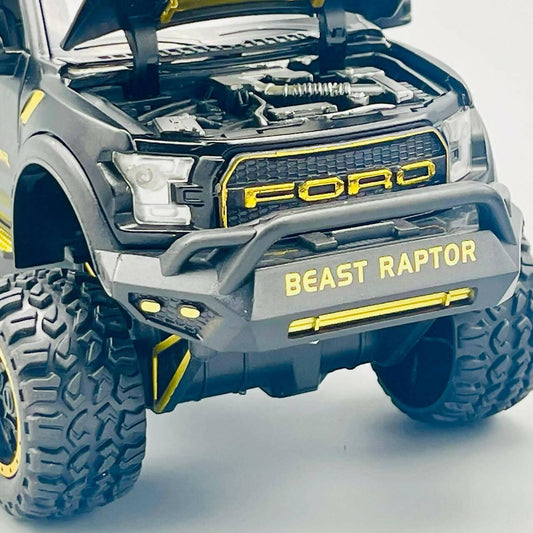 Diecast Ford Beast Raptor F150 with Bike - ValueBox