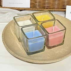 Pack of 2 Scented Beautiful Glass Jar Candles - ValueBox