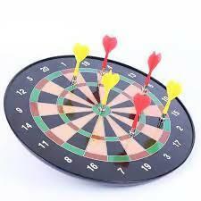 Magnetic Plastic Dart Board Game Set with 6 Darts - ValueBox