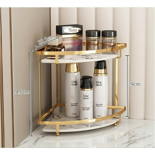 Metal Cosmetic Organizer Storage Rack Desktop Makeup Skin Care Products Finishing Bathroom Shelf Organizer