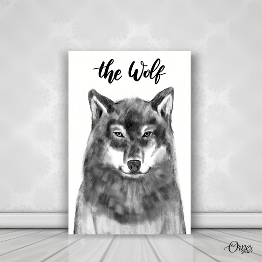 The Wolf Pencil Art (Single Panel) | Animal Wall Art - ValueBox