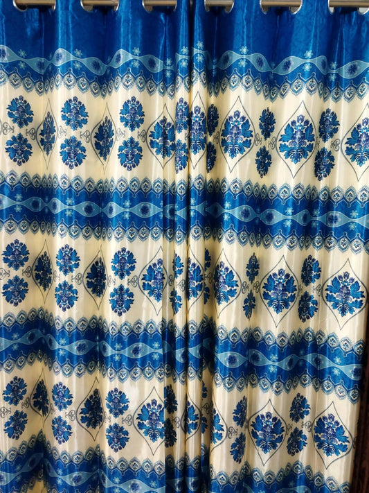 Silk printed curtain