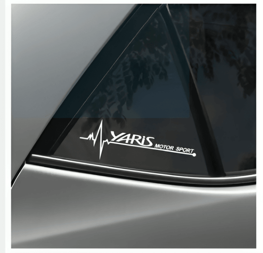 2PCS Car Side Window Vinyl Stickers Decals For Toyota Yaris Accessories - ValueBox