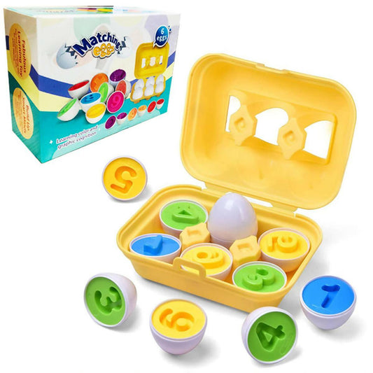 Numbers and Colors Matching Eggs Toy – Set of 6 Eggs - ValueBox