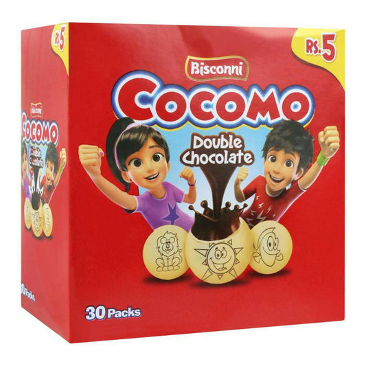 Cocomo Double Chocolate Mini Biscuits. 1 Box or 30 Pcs.