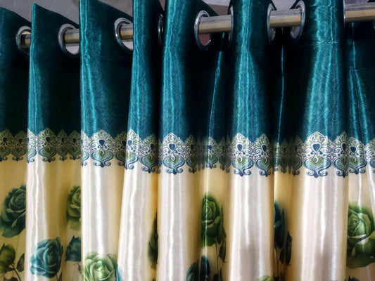 Silk printed curtain