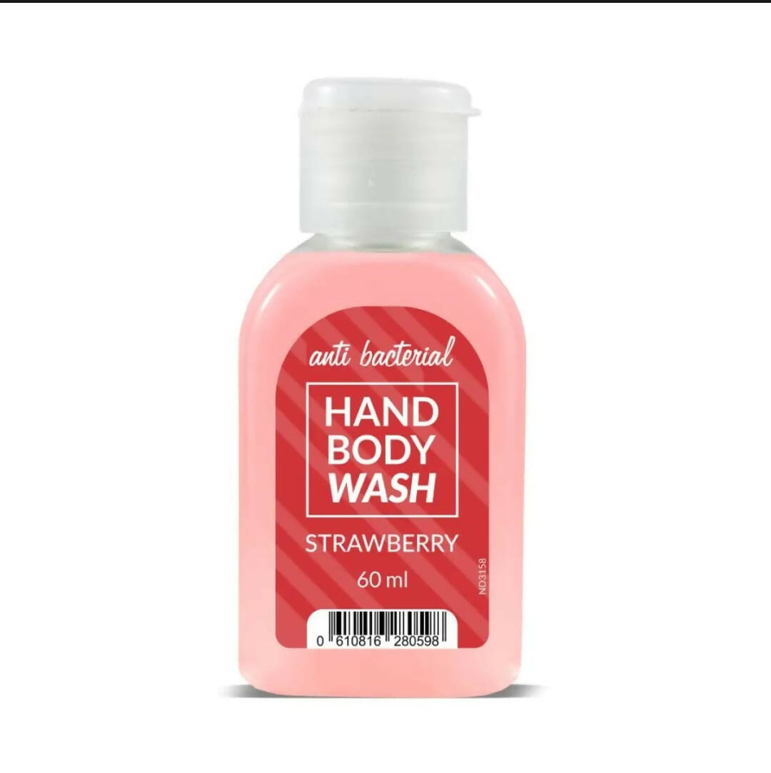 Travel Size Face Wash Antibacterial Strawberry Hand Wash Body Wash 60 ml
