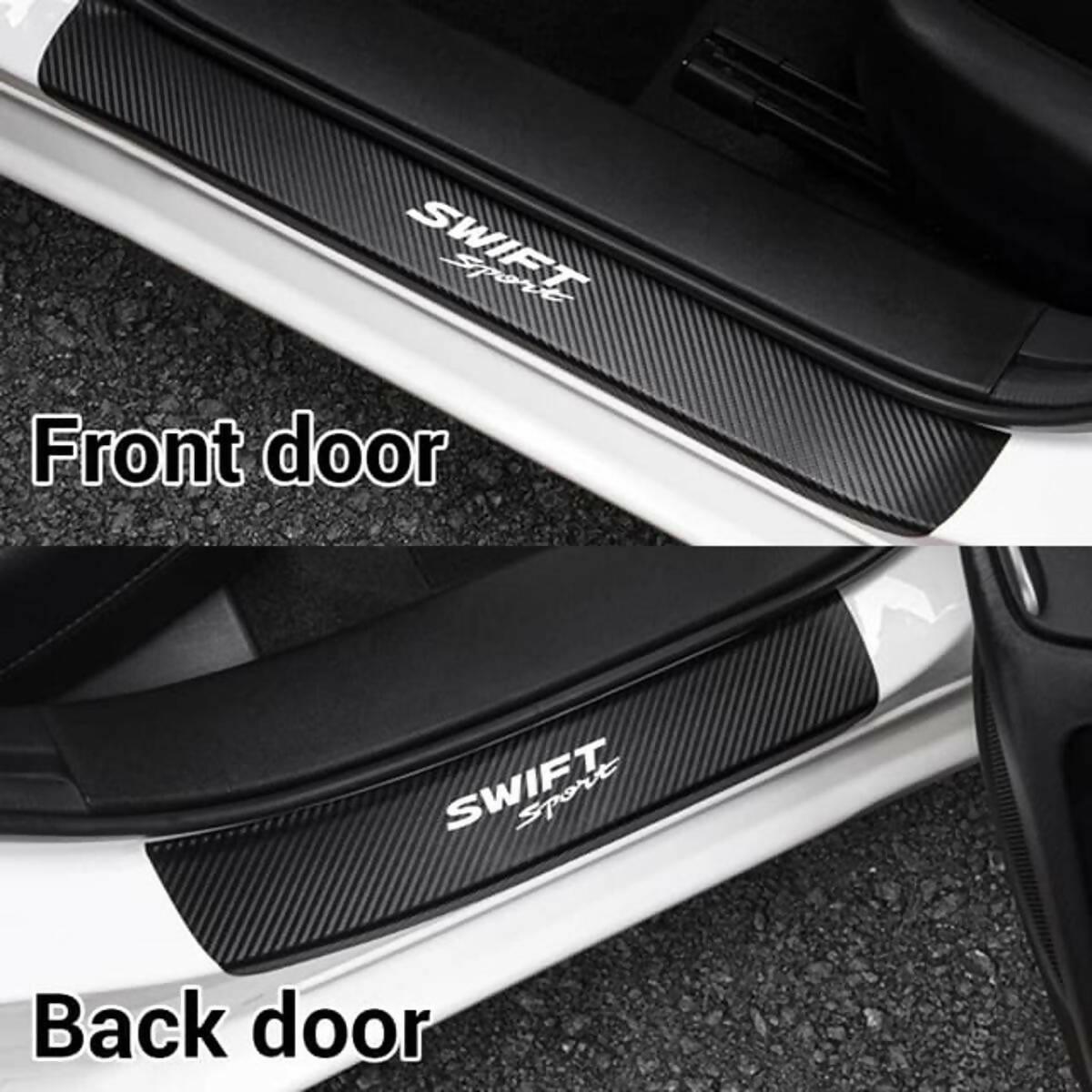 4Pcs Carbon Fiber Car Door Threshold Sticker For Suzuki Swift Jimny Alto Baleno - ValueBox