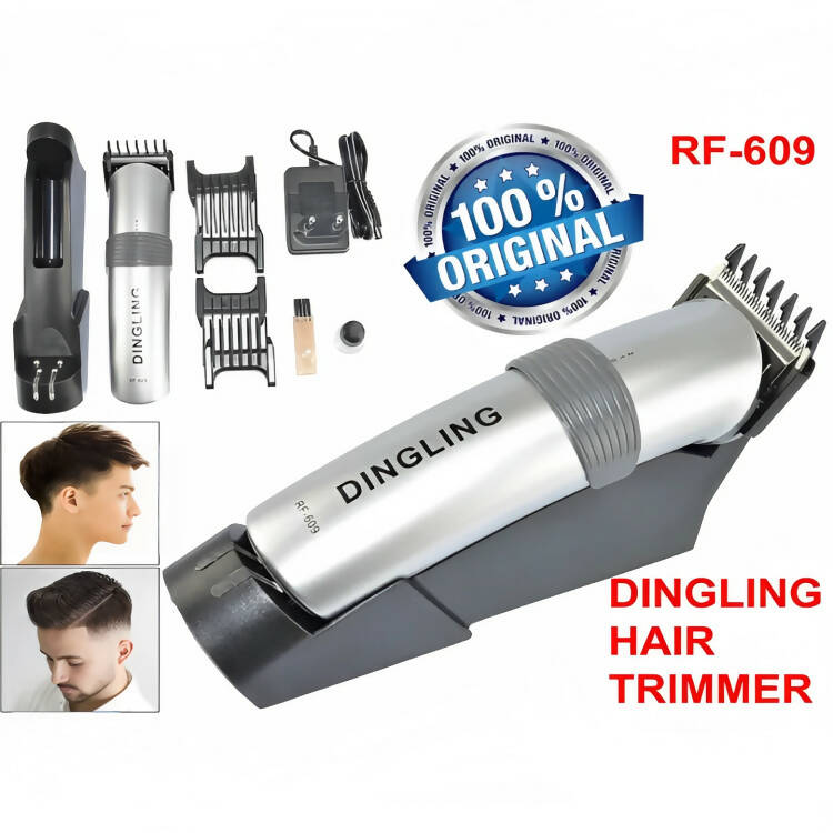 Original Dingling RF-609 Rechargeable Hair Trimmer For Men Professional With Charging Stand 8 Hours Charging Time 220V 50Hz