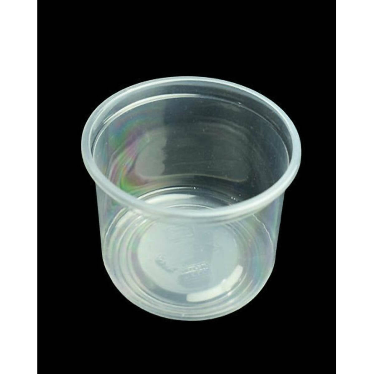 Pack Of 100 - Transparent Plastic Food Storage Containers With Lids 2 Oz