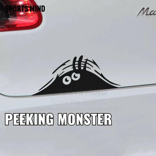 PEEKING MONSTER (Black) Car hood lamp eyebrow sticker decoration Styling Modified Car Sticker Special Body Decals Decoration Automobiles Car Accessories Car Sticker vinyl decal decorate sticker Waterproof Fashion Funny Car Styling Accessories accessor - ValueBox